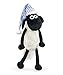 NICI 41465 The Sheep Shaun das Schaf Kuscheltier mit Schlafmütze, 35 cm, Farbe: Weiß/Schwarz