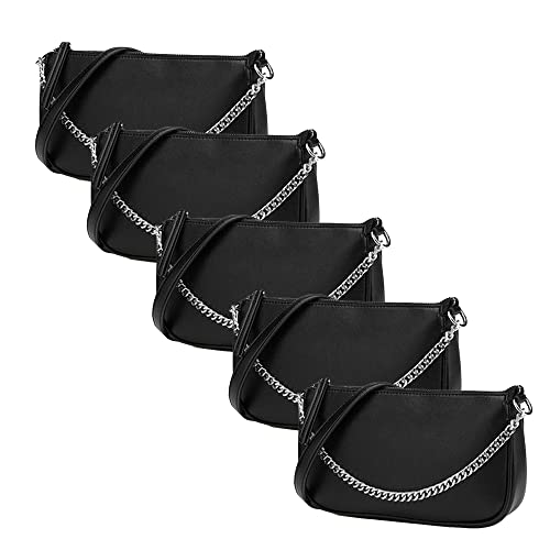 Sac besace formel pour femme à fermeture éclair noir en similicuir