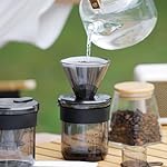 Baokuan Pour over Coffee Maker Three in One Hand Brew Coffee Pot Reusable Dripper Portable Coffee Pot with Scale for Rv Living Vacation - Image 4