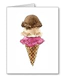 DJ Rogers Fine Art Ice Cream Cone - Set of 10 Note Cards With Envelopes