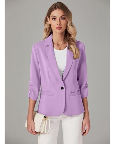 Image of LookbookStore 3 /4 Sleeve Blazers for Women Business Casual Fitted Jackets