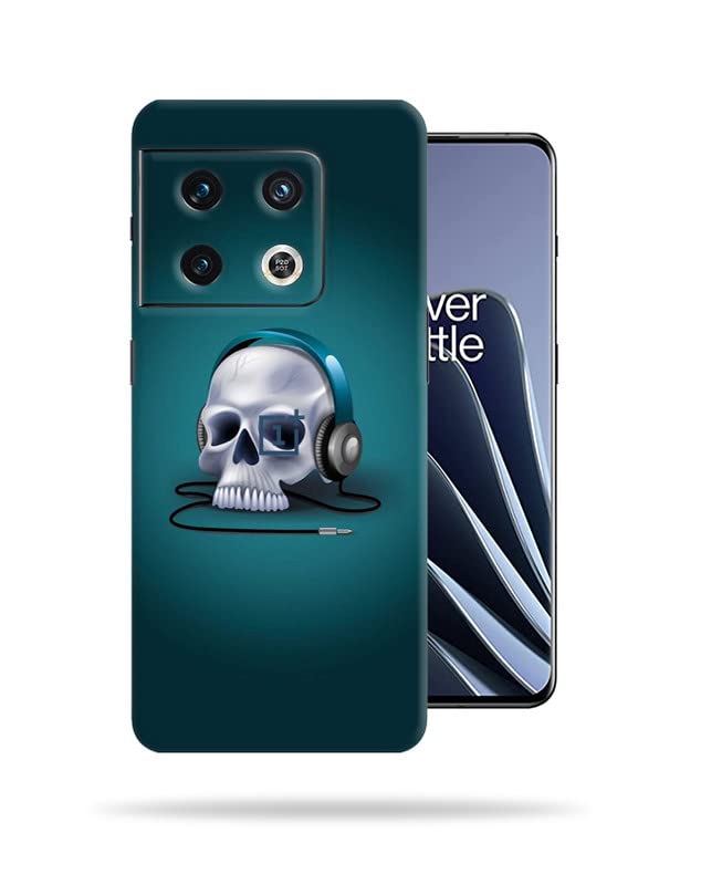 Image of Skull&Music Skin Back Protector Film Ultra Thin Scratch Resistant Vinyl (Not Case and Cover) for OnePlus 10 Pro 5G