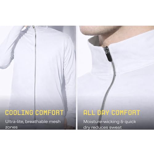 Image of MIA FASHION Men's Sunscreen Jacket with UPF 50+ UV Protection - Lightweight Breathable Quick Dry Summer Jacket for Sun & Pollution Protection, Ideal for Biking, Gym, Hiking & Outdoor Sports
