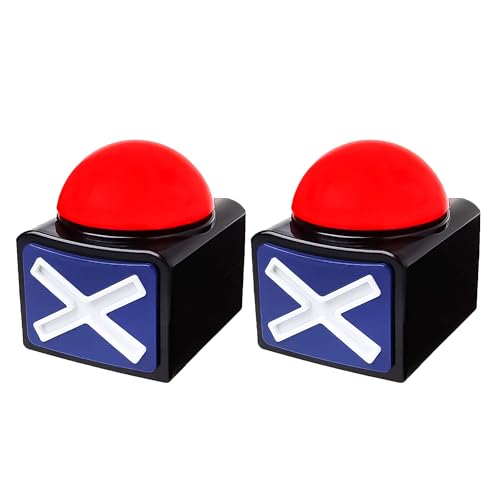BUYVIKAY Game Answer Buzzer - Game Buzzer with Lights and Sound Trivia Quiz Got Talent Buzzer - Buzzer Buttons for Game Show-Buzzer buzzers for Classroom(2 Pack)