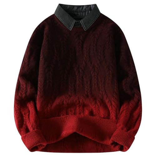 Suéter de punto suave para hombre jersey de punto de invierno y ropa de abrigo casual