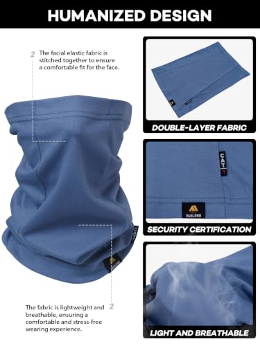 Image of FR Neck Gaiter 4oz Lightweight Welding Flame Resistant Face Mask | 100% cotton welding hood,,CAT1 & ATPV 5.5 cal /cm, breathable all-season,multi-use for welding work,one size,machine washable