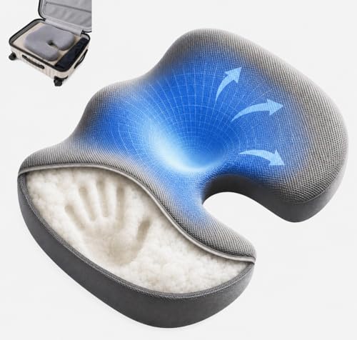 TNDCKP Thin Seat Cushion, Air Fiber Ergonomic Seat Cushion, Optimized Comfort with Balanced Support, Ideal for Long Work Hours, Stylish Gift for Professionals