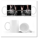  Taza de té con foto y barra de levantamiento de pesas