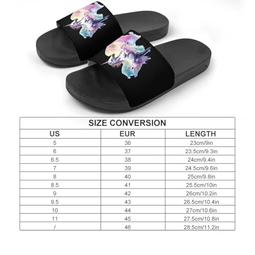 White Unicorrn Rainbow Galaxy House Sandals Non-Slip Bathroom Slippers Beach Summer Shoes for Men Women2