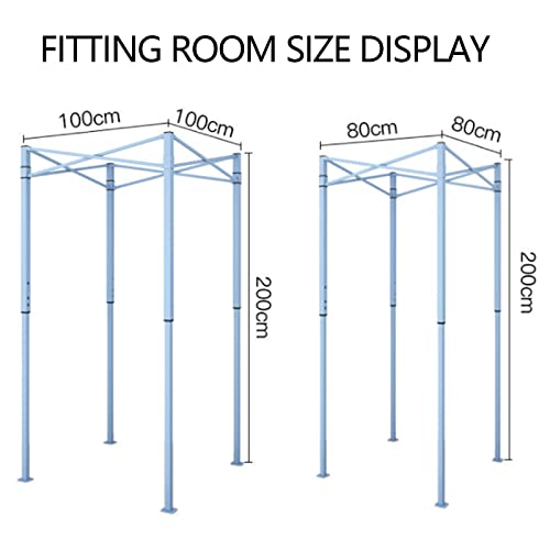 Vestuario portátil portátil para centro comercial probador temporal de ropa rojo de 80cm 6