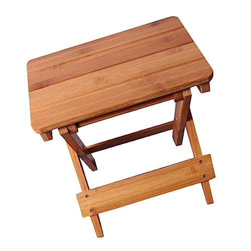 GAROZATION 1 Pc Taburete Plegable Nanmu butacas de Salon sillas salón sillas d Jardin Camping Chair sillasplegables Playa taburetes Girar Bench pabellón Silla portatil Silla Plegable Bambú