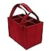 Angoily Flaschenkorb 6 Flasche Wein Carrier Filz Wein Tote Tragbare Wein Einkaufstasche Weinstasche Weinkühler Träger Tote Protector Für Dinner Party Picknick Rot Flaschenkorb 6 Flaschen