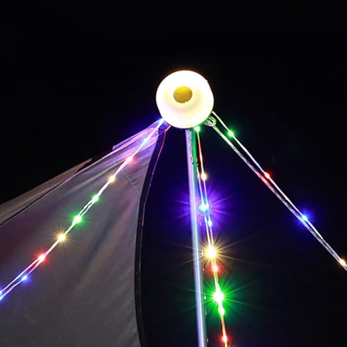 Luces De Cuerda Recargables Para Acampada | Lámpara LED Recargable de Ambiente con Cuerda - Linterna para Senderismo Exterior - Para Exteriores Terraza Jardín Acampada Fiesta Balcón Viajes Y Senderism