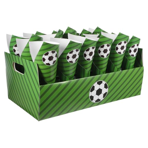 Cônes en papier football PLAFOPE pour servir les collations proprement