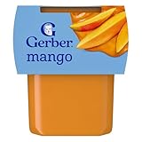 Gerber Stage 2 Baby Food, Mango Puree Tub, No Artificial Colors or Flavors, Baby Puree, 2-Pack