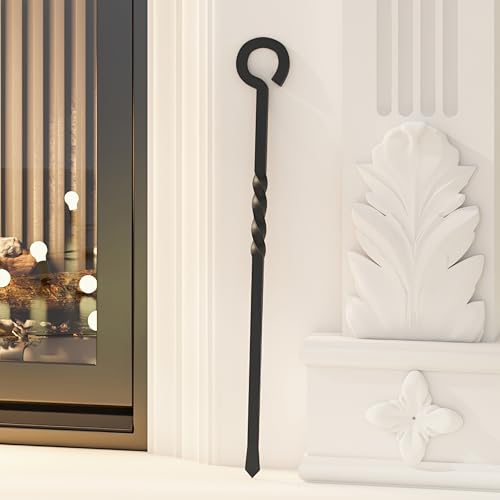Kingson Black Fire Poker - Herramienta de chimenea de 40,5 cm de largo para quemadores de troncos y fuegos abiertos, accesorio elegante y funcional para chimenea - imagen 6
