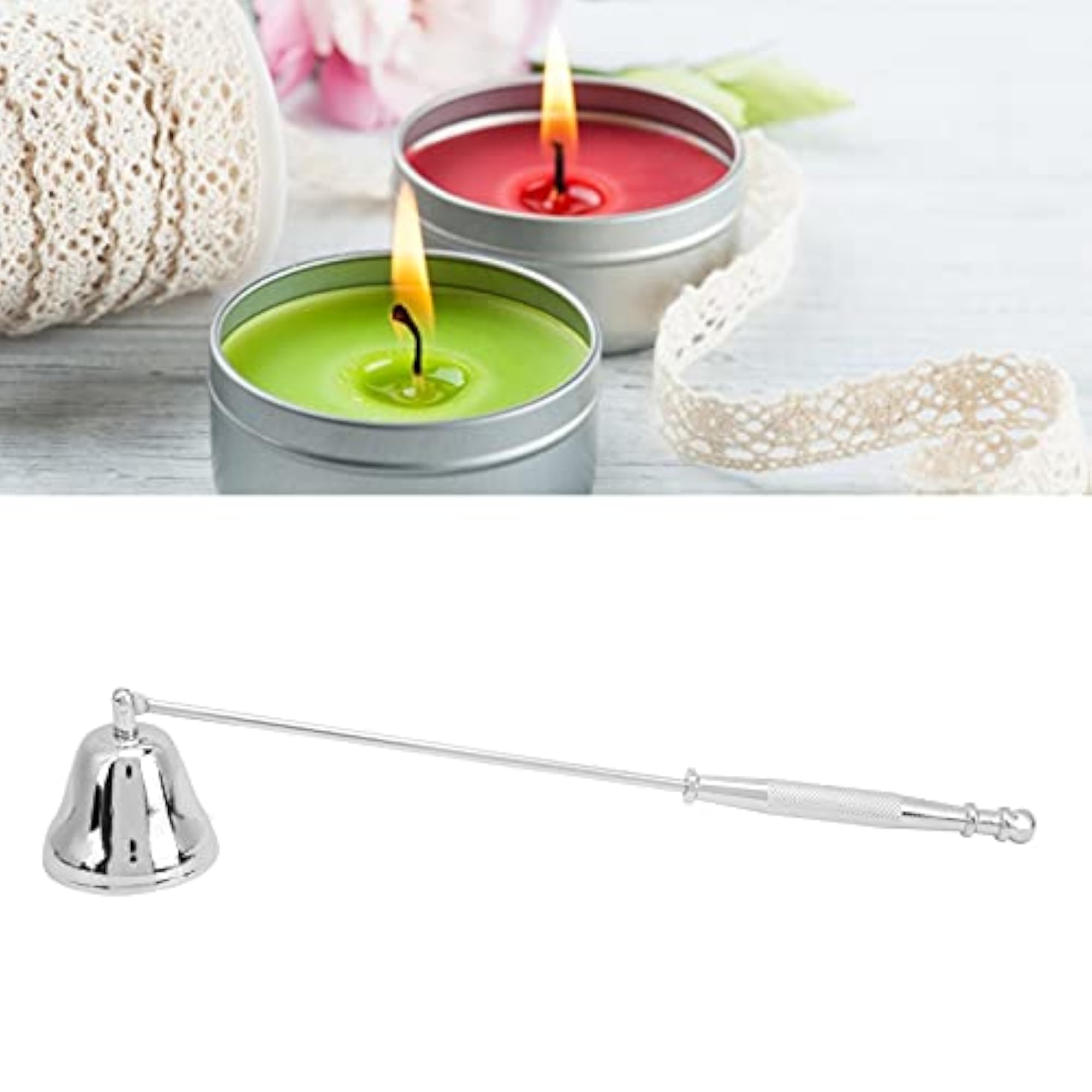 Bell-Shaped Candle Snuffer, Silver