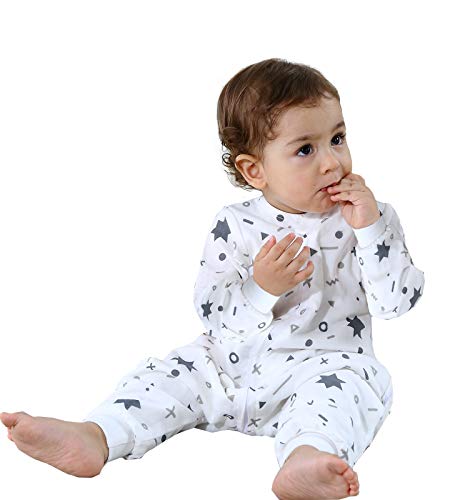 Ililmmoe Muslin Original 100% Cotton Sleeping Sack Sleep Bag With Legs Baby Wearable Blankets Long Sleeves 1-4T Star/M #TOP3