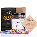 SOLMAMZ Quran Verses Jar for Mom – 92 Inspirational Messages for Mother’s Day, Birthday, New Mom | Islamic Gift, Gratitude & Prayer Jar, Decorative Glass Keepsake with English Quran Quotes