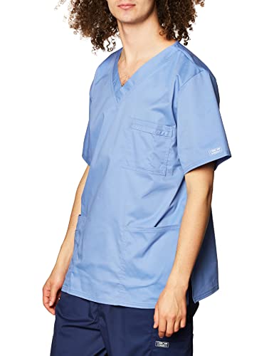 Image of Cherokee WW Core Stretch Scrubs for Women and Men V-Neck Scrub Top | 4 Pockets, Cotton Blend Fabric, Soft Feel, Stretch Comfort, Traditional Fit, Tuck-In Style, Easy Care, Healthcare Wear