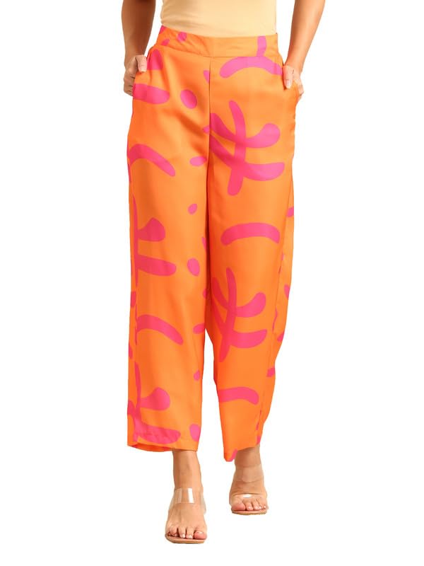 de moza Women Palazzo Woven Bottom All Over Print Polyester-picture-20