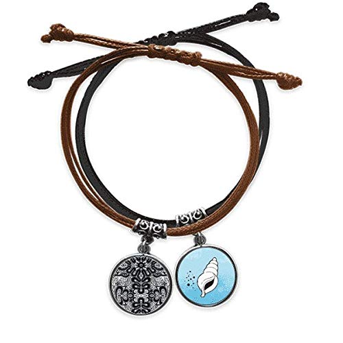 Pulsera cuerda mano cadena cuero cobo pulsera ajustable estilo Europa patternrococo