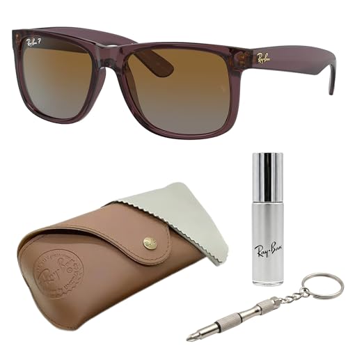 Image of Ray-Ban RB4165 JUSTIN CLASSIC Square Shaped Sunglasses for Men with Official RAYBAN Eyewear Kit