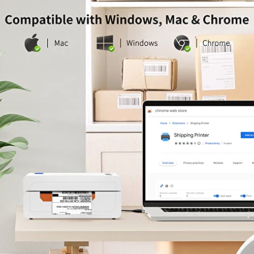 Yvf Bluetooth Thermal Shipping Label Printer, 4X6 Label Printer For Shipping Packages & Small Business, Wireless Label Printer Support With Ipad Iphone And Android, Work For Amazon Etsy Usps Ups #TOP2