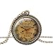FM42 Vintage Style So many books So little time Round Pendant Necklace with 26" Rolo Chain TN1093