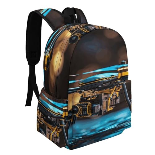 Drone Printed Backpack Water-Resistant Pack Stylish Bag Lightweight Travel Backpack2