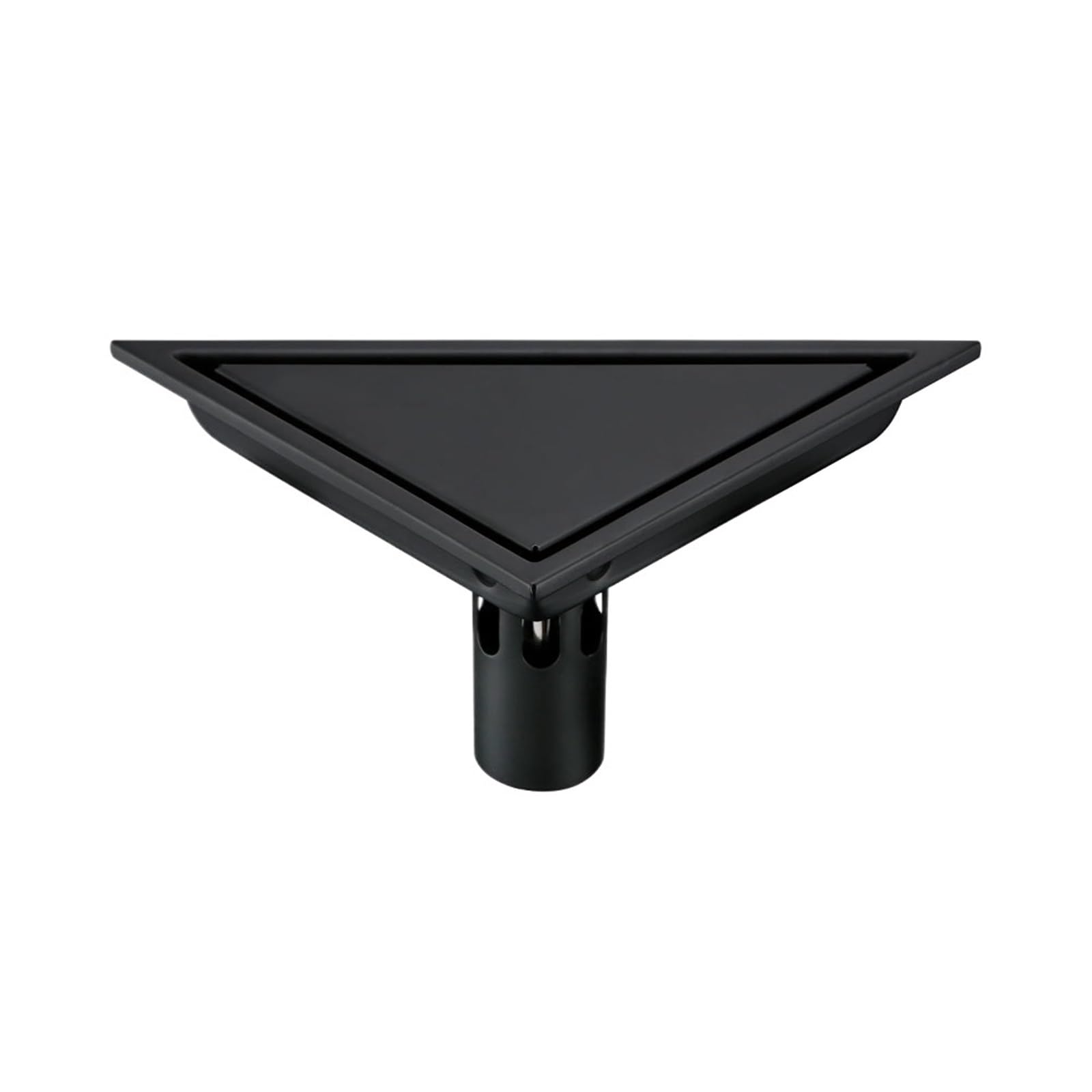Drainage grates Brushed Gold Drain Siphon Triangle Cover Floor Clean Strainer Rustproof Type Stainless Steel Accessories(Matte Black)