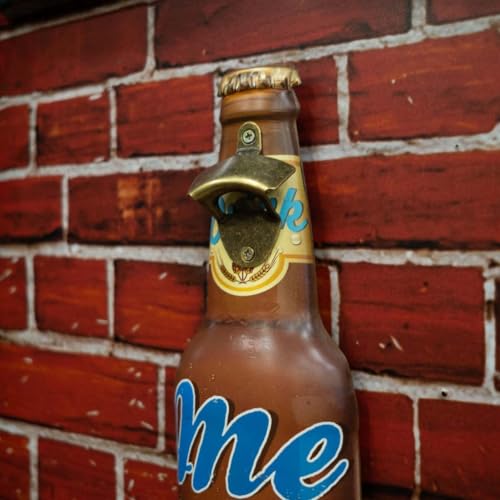Image of Metal Bottle and Can Opener Me Myself and Beer Beer Bottle Opener Wall Mount