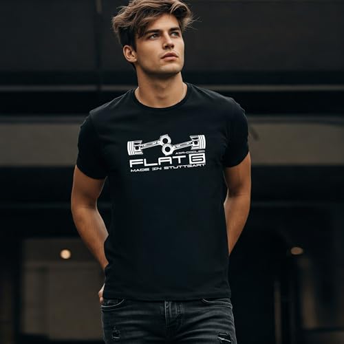 Flat 6 Air Cooled Engine T-Shirt – Boxer Motor Graphic Tee | Car Culture Gift Fans | Classic Automotive Style2