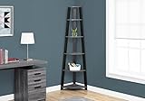 Monarch Specialties I Bookcase, 72'H, Grey/Black