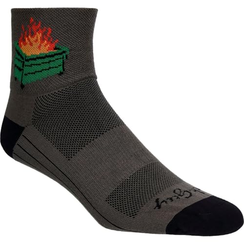 SockGuy 2020 Classic Socks - 3 inch, Gray/Black, Large/X-Large