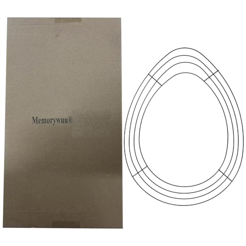 Memorywuu 6 Pcs Wreath Metal Frame Wire Form Easter Floral Garden Wire Wreath Form for DIY Craft Project Indoor Outdoor Holiday Hanging Decor(Egg)