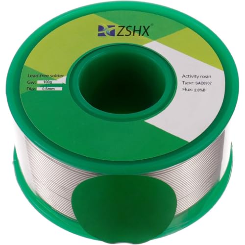 Image of Lead Free Solder Wire Sn99 Ag0.3 Cu0.7 Rosin core solder wire for electrical soldering (0.6mm 100g)