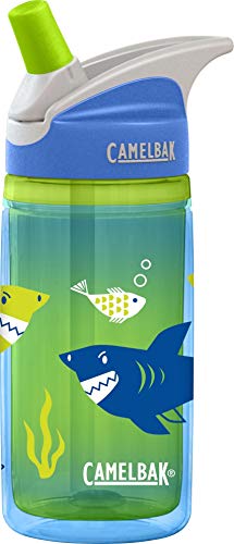 CamelBak Kids 53856 Eddy Insulated Water Bottle, 0.4 L, Blue Sharks