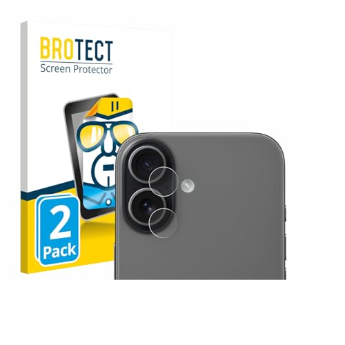 BROTECT Protector Pantalla para Apple iPhone 17 (SÓLO Cámara) Protector Transparente (2 Unidades) Anti-Huellas