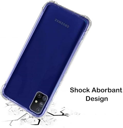 Image of BOXXO Flexible Back Cover for Samsung Galaxy M51 | Back Cover Transparent Clear Shockproof Case Four Corner Protection | Slim Protective Mobile Phone Cover for Samsung Galaxy M51