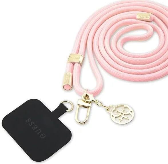 GUESS GUOUCNMG4EP CBDY Ceinture universelle en nylon rose 4G Metal Charm, Nylon