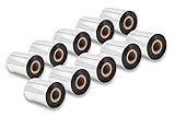 vhbw 10x nastro a trasferimento termico compatibile con Citizen CL-S700, CL-S703 etichettatrice - Carta termica, indelebile, 90 mm x 300 m, nero