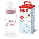 NUK First Choice Babyflasche | 3+ Monate | 300 ml | Anti-Kolik-Babyflasche | PP | Temperature Control Anzeige | Koala| 1 Stück