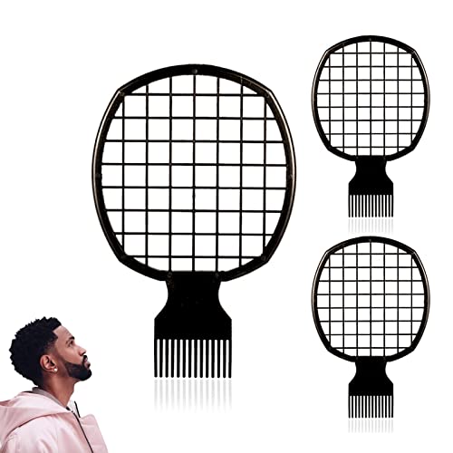 3Pcs Twist Combs, Hair Sponge Alternative Twist Comb, Sponge Brush Upgrade For Curls Natural Hair (Durable Black) #TOP8