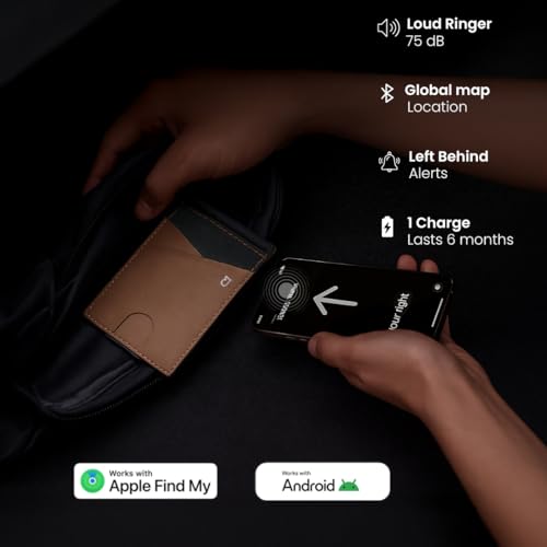 Jenoss Smart Tracking Wallet For Men: Smart Tracker Works with Apple Find My Full Grain Leather, Slide Pop Up Card, Minimalist Compact 12 Cards Slot Organizers ID Money Clip3