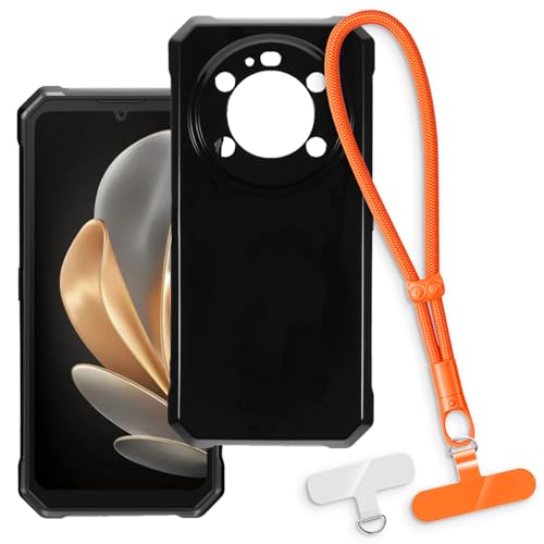 OAGELIM 2-in-1�ی�P�[�X�ƃ��X�g�X�g���b�v Fossibot F109S �Ƃ̌݊������� ���O���\�ȃ��j���[�h�t���d�b�J�o�[�A����~�ߕ����h�~�O���b�v�n���h�� (�u���b�N + �I�����W)