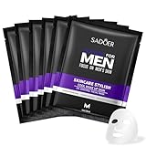 6 Stück Gesichtsmaske Männer, Men Expert Tuchmasken, Belebende Cremige Gesichtsmaske, Gesichtspflege Geschenkset für Herren, Feuchtigkeitsspendend – Straffend – Erfrischend - Müdigkeit Reduzierend