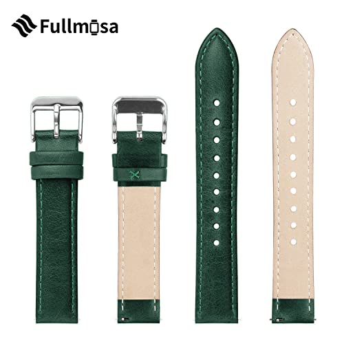 Image of Fullmosa Watch Band, Quick Release Leather Watch Strap Compatible with Samsung Galaxy Garmin for Men Women, Replacement Bands Width 12mm 14mm 16mm 18mm 19mm 20mm 21mm 22mm 24mm