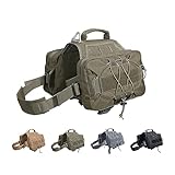 EXCELLENT ELITE SPANKER Dog Pack Hound Hundesatteltasche Rucksack für Reisen Camping Wandern mittlere & große Hund mit 2 geräumigen Seitentaschen(RGN-M)