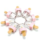 Gonioa 8pcs Clear Mini Lip Gloss Tube Empty Lip Balm, Ice Cream Shape Cosmetic Gloss Tube Travel Gloss Container